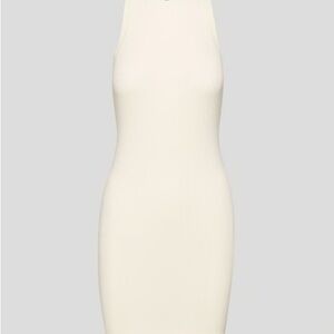 Elegant Cream Sleeveless Dress
